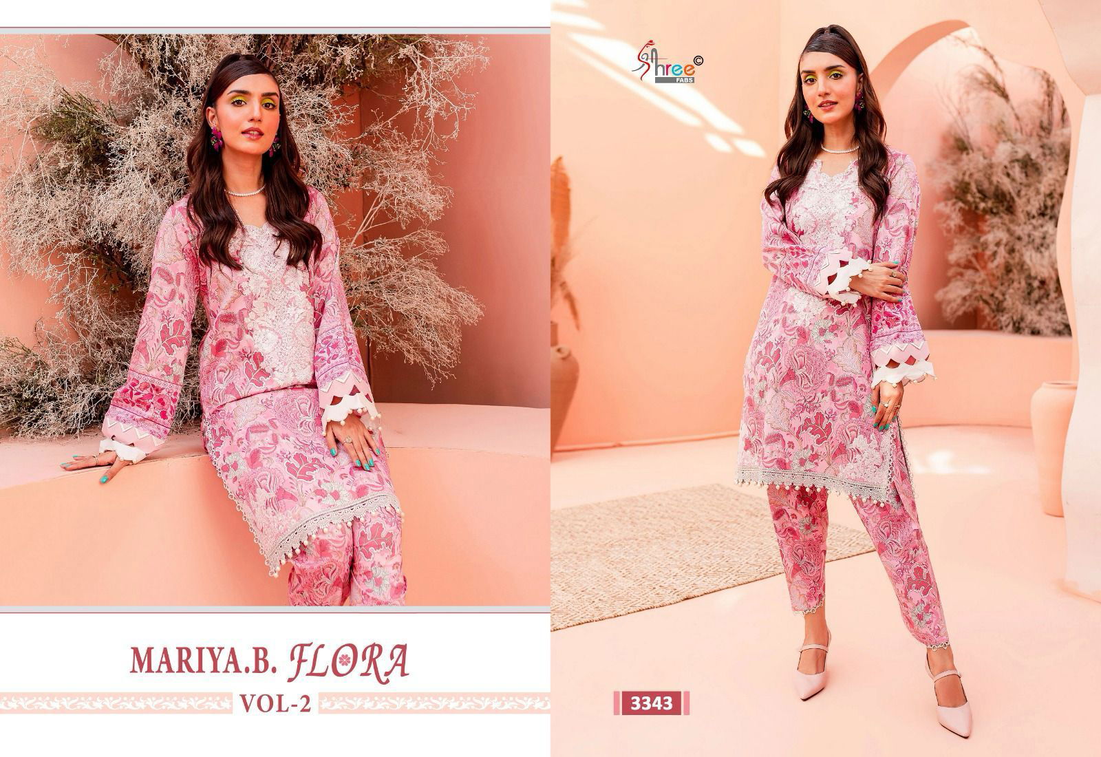 Mariya B Flora Vol 2 By Shree Printed Cotton Pakistani Suits Wholesale In Delhi
